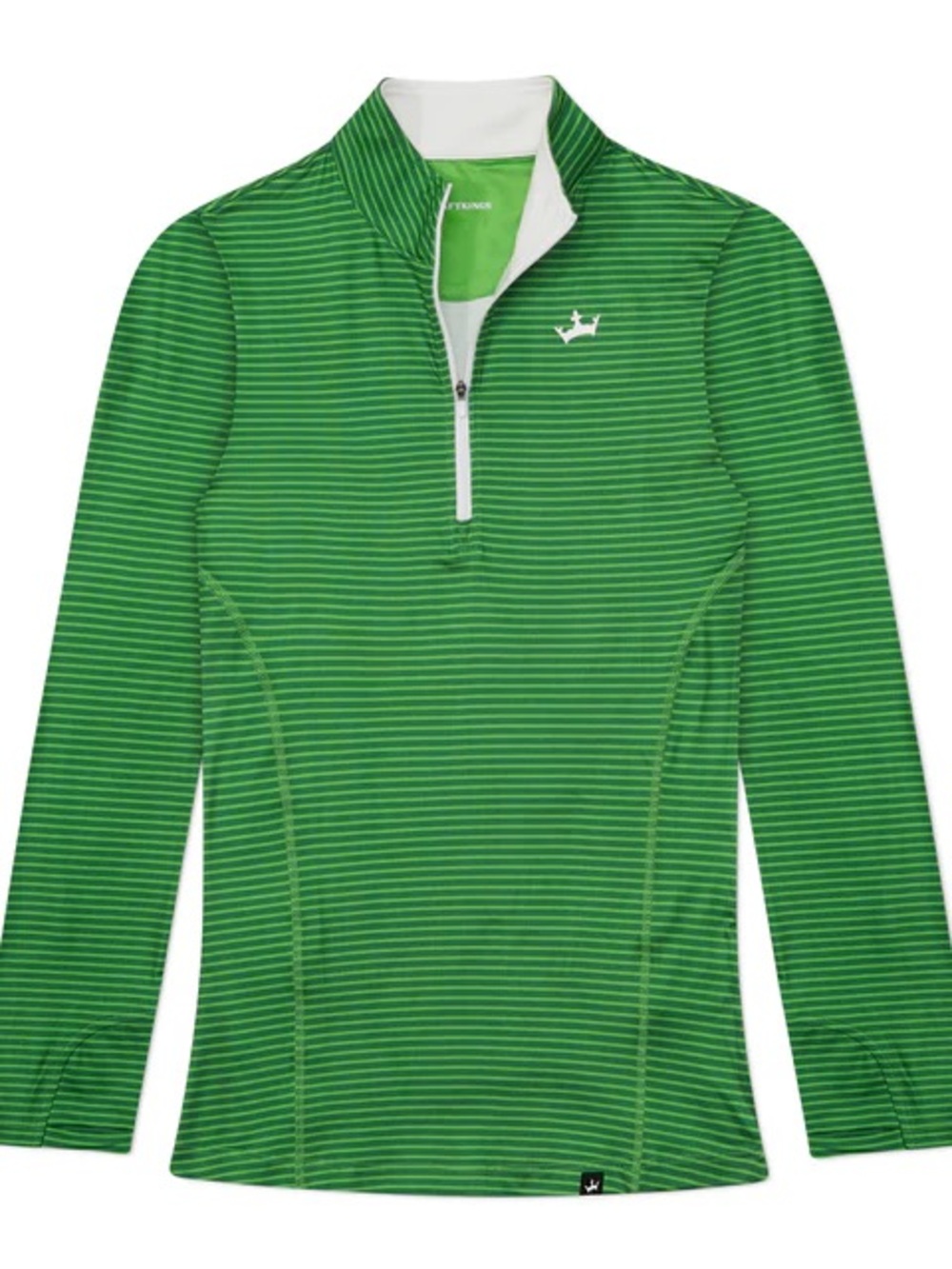 DraftKings Limited Edition Green Striped Quarter Zip Pullover – Size Small